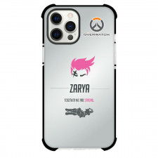 Overwatch Zarya Phone Case For iPhone Samsung Galaxy Pixel OnePlus Vivo Xiaomi Asus Sony Motorola Nokia - Zarya Symbol Minimalist On Silver Background