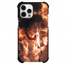 One Piece Ace Phone Case For iPhone and Samsung Galaxy Devices - Ace Smiling With Burning Soul