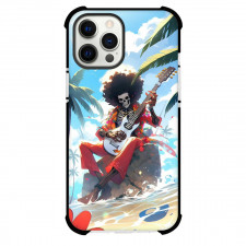 One Piece Brook Phone Case For iPhone Samsung Galaxy Pixel OnePlus Vivo Xiaomi Asus Sony Motorola Nokia - Brook Playing Guitar Sitting Beside Beach