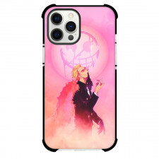 One Piece Donquixote Doflamingo Phone Case For iPhone Samsung Galaxy Pixel OnePlus Vivo Xiaomi Asus Sony Motorola Nokia - Donquixote Doflamingo Side Portrait on Pink Background