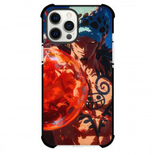 One Piece Law Phone Case For iPhone and Samsung Galaxy Devices - Law Portrait Blue Background