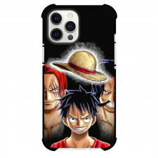 One Piece Monkey D Luffy Phone Case For iPhone Samsung Galaxy Pixel OnePlus Vivo Xiaomi Asus Sony Motorola Nokia - Monkey D Luffy Shanks Roger Portrait On Black Background