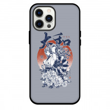 One Piece Yamato One Phone Case For iPhone Samsung Galaxy Pixel OnePlus Vivo Xiaomi Asus Sony Motorola Nokia - Yamato One Tatto Design On Gray Background