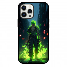 One Piece Roronoa Zoro Phone Case For iPhone Samsung Galaxy Pixel OnePlus Vivo Xiaomi Asus Sony Motorola Nokia - Roronoa Zoro Walking On The Street Radium Background