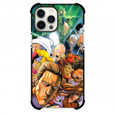 One Punch Man Phone Case For iPhone and Samsung Galaxy Devices - One Punch Man Characters Collage Attack Mode