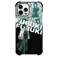 One Punch Man Fubuki Phone Case For iPhone and Samsung Galaxy Devices - Fubuki Portrait On Comic Black Background