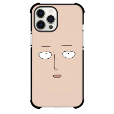 One Punch Man Saitama Phone Case For iPhone and Samsung Galaxy Devices - Saitama Face On Skin Tones Background