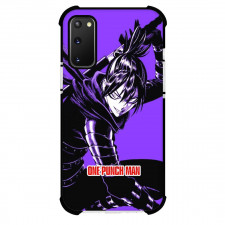 One Punch Man Sonic Phone Case For iPhone and Samsung Galaxy Devices - Sonic Portrait Hold The Sword On Purple Background