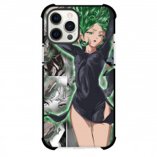 One Punch Man Tatsumaki Phone Case For iPhone and Samsung Galaxy Devices - Tatsumaki Portrait On Comic Background