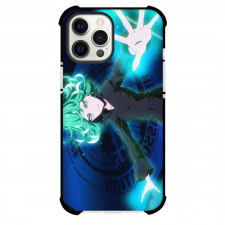 One Punch Man Tatsumaki Phone Case For iPhone and Samsung Galaxy Devices - Tatsumaki Portrait Green Light Hands