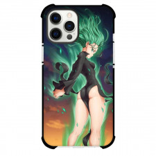 One Punch Man Tatsumaki Phone Case For iPhone and Samsung Galaxy Devices - Tatsumaki Side Portrait On Dusk Background