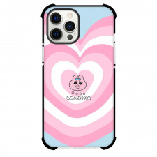 Opanchu Usagi Phone Case For iPhone Samsung Galaxy Pixel OnePlus Vivo Xiaomi Asus Sony Motorola Nokia - Opanchu Usagi Avatar Loading On Pink Heart Shapes Background