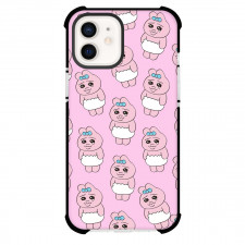 Opanchu Usagi Phone Case For iPhone Samsung Galaxy Pixel OnePlus Vivo Xiaomi Asus Sony Motorola Nokia - Opanchu Usagi Pattern Art On Pink Background