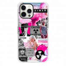 Oppenheimer X Barbie Barbenheimer Meme Phone Case For iPhone Samsung Galaxy Pixel OnePlus Vivo Xiaomi Asus Sony Motorola Nokia - Barbenheimer Meme Gray Pinky Collage