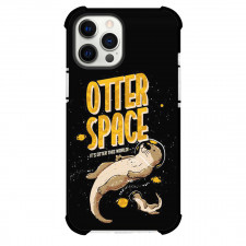 Otter Space Phone Case For iPhone Samsung Galaxy Pixel OnePlus Vivo Xiaomi Asus Sony Motorola Nokia - It's Otter This World On Black Background
