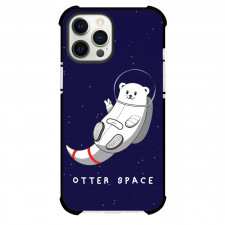 Otter Space Phone Case For iPhone Samsung Galaxy Pixel OnePlus Vivo Xiaomi Asus Sony Motorola Nokia - Otter Animal in Space on Blue Background