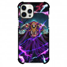 Overlord Ainz Ooal Gown Phone Case For iPhone Samsung Galaxy Pixel OnePlus Vivo Xiaomi Asus Sony Motorola Nokia - Ainz Ooal Gown Violet Flares Background