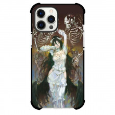 Overlord Albedo Phone Case For iPhone Samsung Galaxy Pixel OnePlus Vivo Xiaomi Asus Sony Motorola Nokia - Albedo Dancing With Skulls Background Illustration