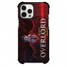 Overlord Demiurge Phone Case For iPhone Samsung Galaxy Pixel OnePlus Vivo Xiaomi Asus Sony Motorola Nokia - Demiurge Arms Open Red Background With Logo
