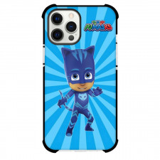 PJ Masks Power Heroes Catboy Phone Case For iPhone And Samsung Galaxy - Catboy Standing On Blue Ray Background