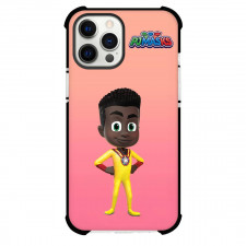 PJ Masks Power Heroes Newton Phone Case For iPhone And Samsung Galaxy - Newton Standing On Pink Background