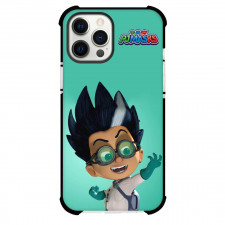 PJ Masks Power Heroes Romeo Phone Case For iPhone And Samsung Galaxy - Romeo Portrait On Cyan Background