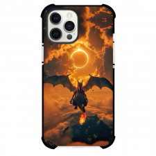 Pokemon Charizard Phone Case For iPhone Samsung Galaxy Pixel OnePlus Vivo Xiaomi Asus Sony Motorola Nokia - Charizard Silhouette Solar Eclipse Background