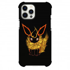 Pokemon Flareon Phone Case For iPhone Samsung Galaxy Pixel OnePlus Vivo Xiaomi Asus Sony Motorola Nokia - Flareon Line Art Black Background