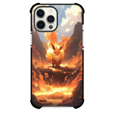 Pokemon Flareon Phone Case For iPhone Samsung Galaxy Pixel OnePlus Vivo Xiaomi Asus Sony Motorola Nokia - Flareon Standing in Flaming Mountain