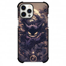 Pokemon Gengar Phone Case For iPhone Samsung Galaxy Pixel OnePlus Vivo Xiaomi Asus Sony Motorola Nokia - Gengar Smoke Design Moon Background