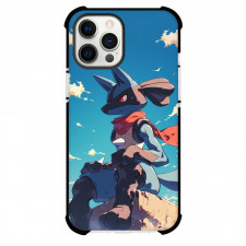 Pokemon Lucario Phone Case For iPhone Samsung Galaxy Pixel OnePlus Vivo Xiaomi Asus Sony Motorola Nokia - Lucario Sitting On Rock Anime