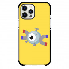Pokemon Magnemite Phone Case For iPhone Samsung Galaxy Pixel OnePlus Vivo Xiaomi Asus Sony Motorola Nokia - Magnemite Minimalist Art Yellow Background