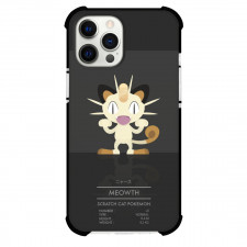 Pokemon Meowth Phone Case For iPhone Samsung Galaxy Pixel OnePlus Vivo Xiaomi Asus Sony Motorola Nokia - Meowth Chibi Grey Background