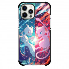 Pokemon Phone Case For iPhone Samsung Galaxy Pixel OnePlus Vivo Xiaomi Asus Sony Motorola Nokia - Pokemon Mewtwo & Mew Side By Side Anime Art Poster