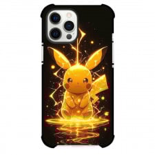 Pokemon Pikachu Phone Case For iPhone Samsung Galaxy Pixel OnePlus Vivo Xiaomi Asus Sony Motorola Nokia - Pikachu Gold Sparkle Black Background