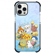 Pokemon Phone Case For iPhone Samsung Galaxy Pixel OnePlus Vivo Xiaomi Asus Sony Motorola Nokia - Pikachu and Sinnoh Pokemons Blue Background