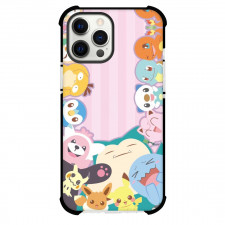 Pokemon Phone Case For iPhone Samsung Galaxy Pixel OnePlus Vivo Xiaomi Asus Sony Motorola Nokia - Pokemon Chibi Art Pink Background