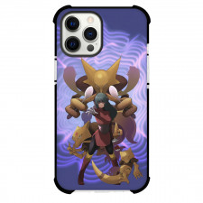 Pokemon Sabrina Phone Case For iPhone Samsung Galaxy Pixel OnePlus Vivo Xiaomi Asus Sony Motorola Nokia - Pokemon Sabrina Standing With Battle On Purple Background