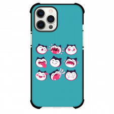 Pokemon Snorlax Phone Case For iPhone Samsung Galaxy Pixel OnePlus Vivo Xiaomi Asus Sony Motorola Nokia - Snorlax Faces Aqua Background