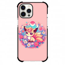 Pokemon Vulpix Phone Case For iPhone Samsung Galaxy Pixel OnePlus Vivo Xiaomi Asus Sony Motorola Nokia - Vulpix Flower Background Anime Art