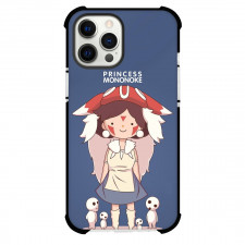 Princess Mononoke San Case For iPhone Samsung Galaxy Pixel OnePlus Vivo Xiaomi Asus Sony Motorola Nokia - San Standing On Blue Background