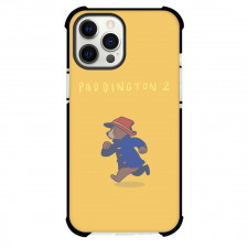Paddington Phone Case For iPhone Samsung Galaxy Pixel OnePlus Vivo Xiaomi Asus Sony Motorola Nokia - Paddington Bear Running Retro Illustration Art Yellow Background