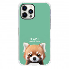The Lesser Panda Phone Case For iPhone Samsung Galaxy Pixel OnePlus Vivo Xiaomi Asus Sony Motorola Nokia - Radi The Lesser Panda Portrait On Cyan Background