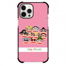 Paul Frank Phone Case For iPhone Samsung Galaxy Pixel OnePlus Vivo Xiaomi Asus Sony Motorola Nokia - Monkey Group with Pink Background