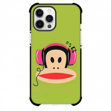 Paul Frank Phone Case For iPhone Samsung Galaxy Pixel OnePlus Vivo Xiaomi Asus Sony Motorola Nokia - Monkey with Headset Green Background