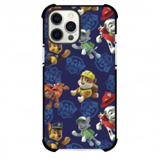 Paw Patrol Phone Case For iPhone And Samsung Galaxy Devices - Characters Collage Blue Background