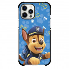 Paw Patrol Chase Phone Case For iPhone And Samsung Galaxy Devices - Chase Pattern Art Background