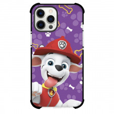 Paw Patrol Marshall Phone Case For iPhone And Samsung Galaxy Devices - Marshall Portrait Pattern Art Background