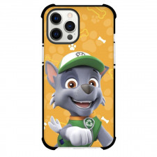 Paw Patrol Rocky Phone Case For iPhone And Samsung Galaxy Devices - Rocky Portrait Pattern Art Background