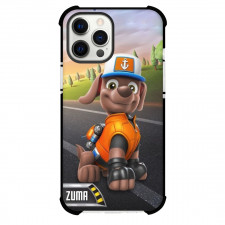 Paw Patrol Zuma Phone Case For iPhone And Samsung Galaxy Devices - Zuma Portrait Road Background
